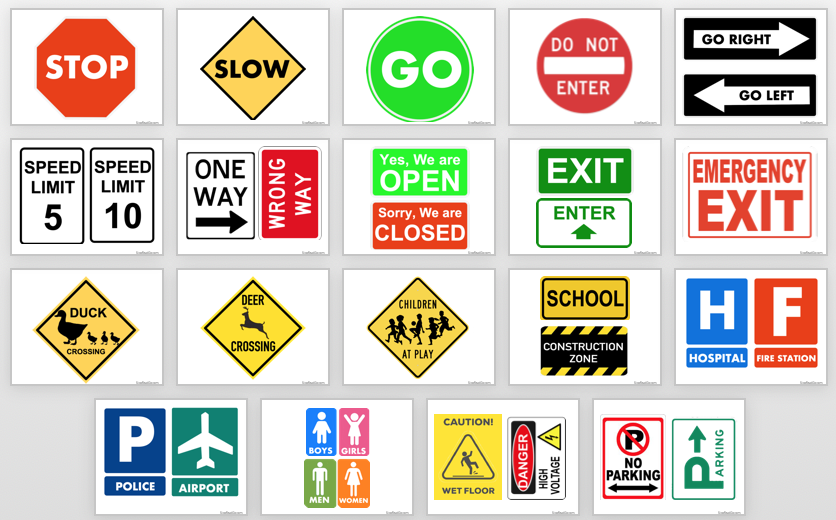 FREE PRINTABLE Street Signs - STOP READ GO